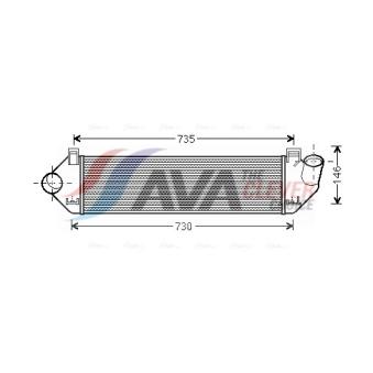 Intercooler, échangeur AVA QUALITY COOLING VOA4134