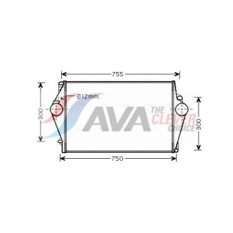 Intercooler, échangeur AVA QUALITY COOLING VOA4137 pour VOLVO S60 2.4 - 180cv