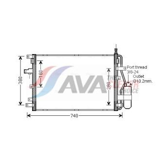 Condenseur, climatisation AVA QUALITY COOLING VOA5158D