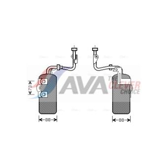 Filtre déshydratant, climatisation AVA QUALITY COOLING OEM 30738666