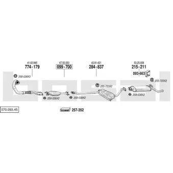 BOSAL 070.093.45 - Echappement