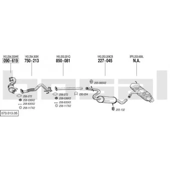 BOSAL 073.013.05 - Echappement