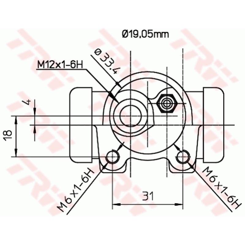Cylindre de roue TRW BWD130 - Visuel 1