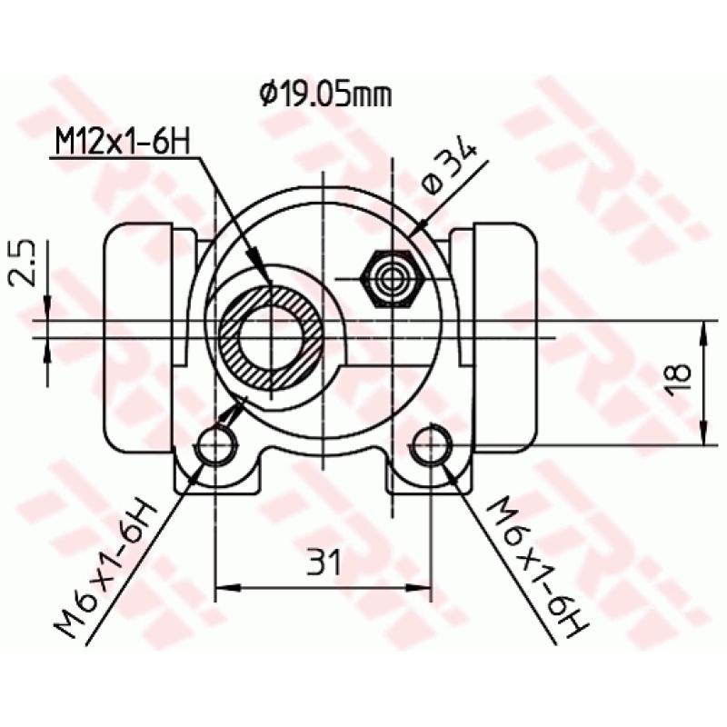 Cylindre de roue TRW BWD134 - Visuel 1