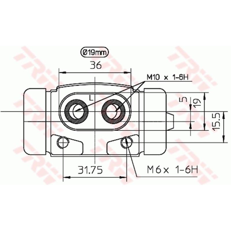 Cylindre de roue TRW BWD184 - Visuel 1