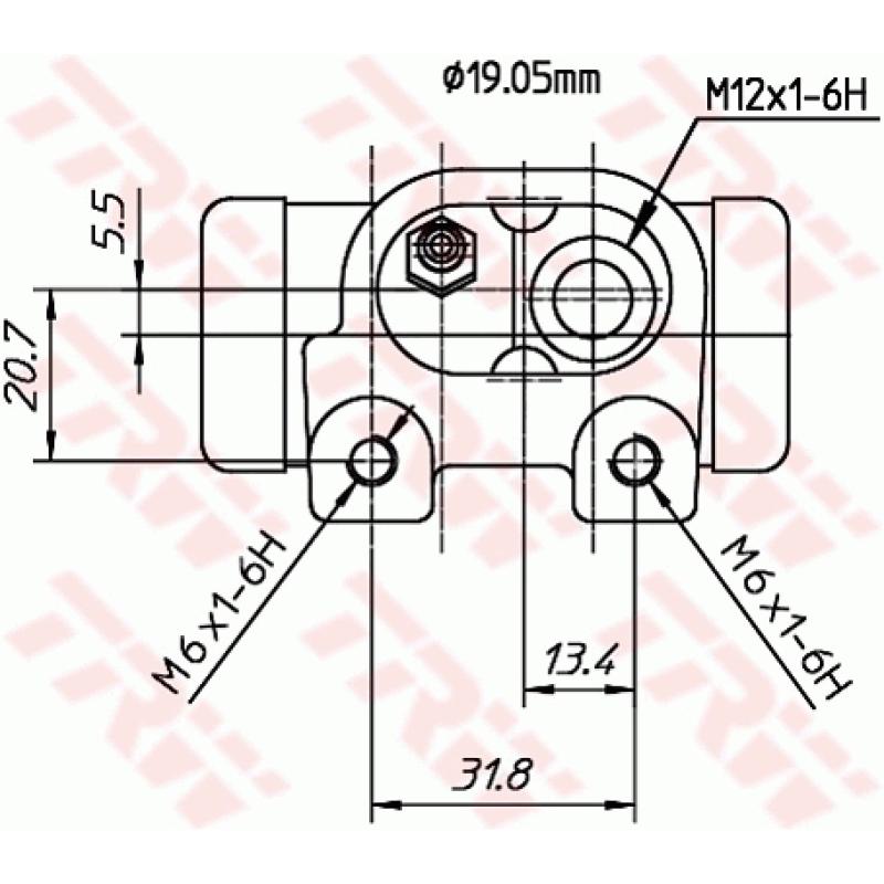 Cylindre de roue TRW BWD307T - Visuel 2