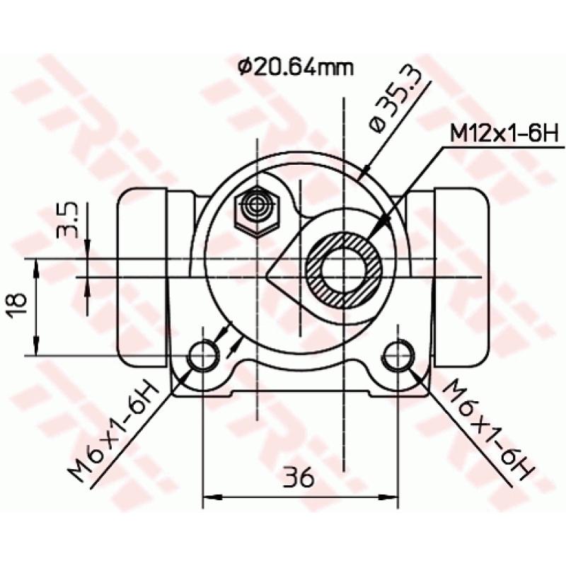 Cylindre de roue TRW BWF151 - Visuel 1