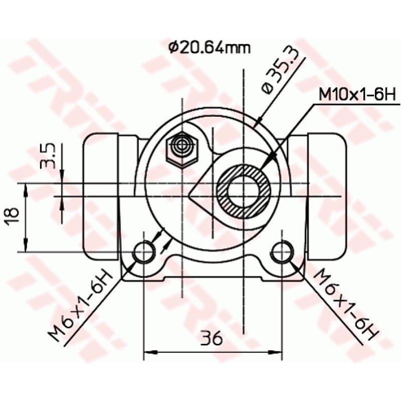 Cylindre de roue TRW BWF161 - Visuel 1