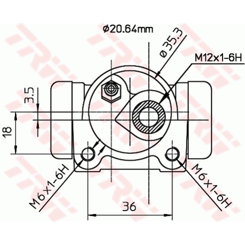 Cylindre de roue TRW BWF169 - Visuel 1