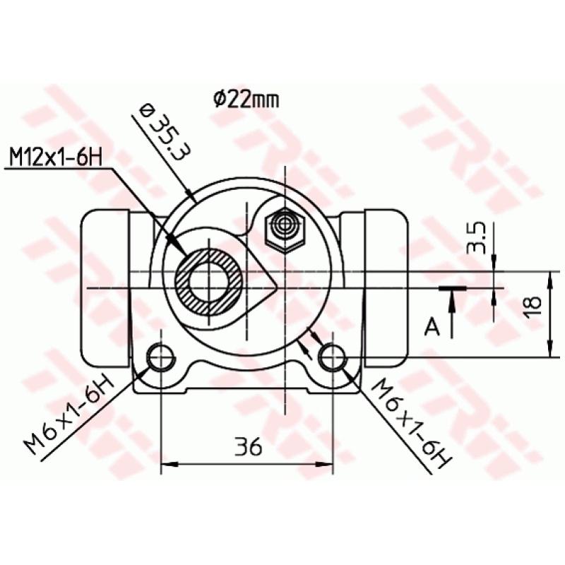 Cylindre de roue TRW BWH114 - Visuel 1