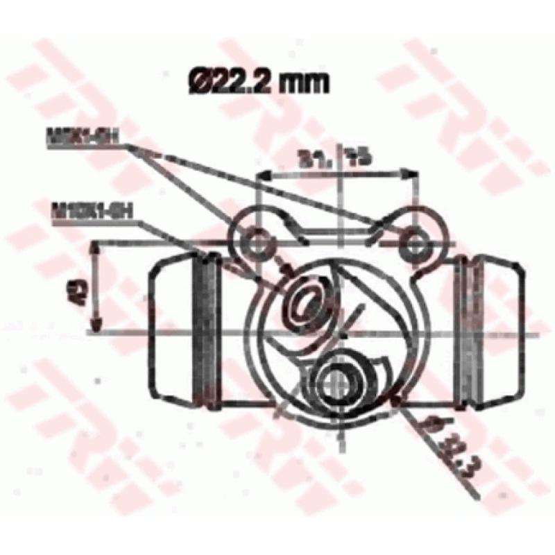 Cylindre de roue TRW BWH137 - Visuel 1