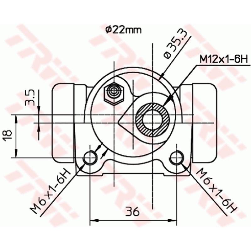 Cylindre de roue TRW BWH186 - Visuel 1