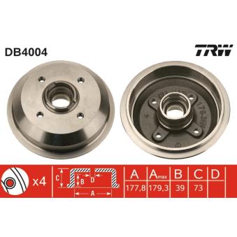 Tambour de frein TRW [DB4004]