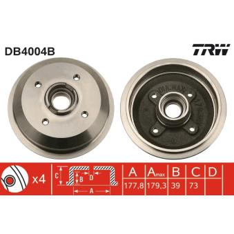 Tambour de frein TRW OEM 6046462