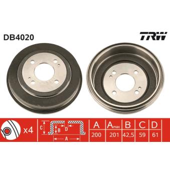 Tambour de frein TRW DB4020
