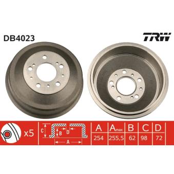 Tambour de frein TRW [DB4023]