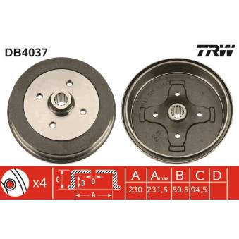 Tambour de frein TRW OEM 477501615A