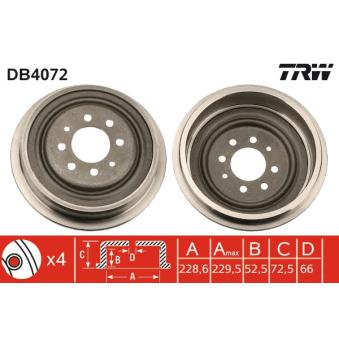 Tambour de frein TRW [DB4072]