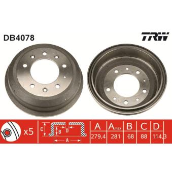 Tambour de frein TRW OEM 522593