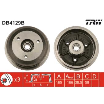 Tambour de frein TRW [DB4129B]