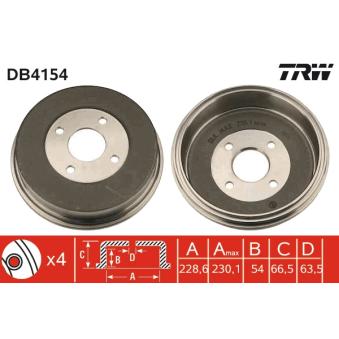 Tambour de frein TRW OEM 6710010