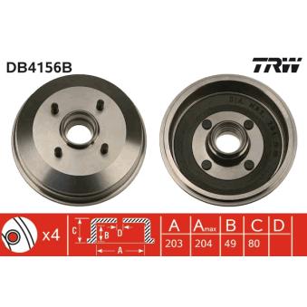 Tambour de frein TRW OEM 6920711