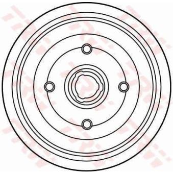 Tambour de frein TRW OEM 893501615A Tambour de frein TRW OEM 893501615A