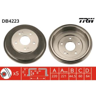 Tambour de frein TRW [DB4223]