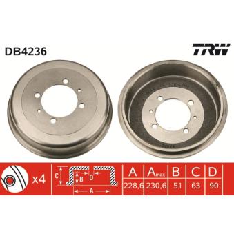 Tambour de frein TRW [DB4236]