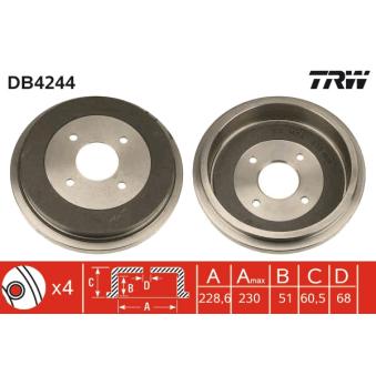 Tambour de frein TRW DB4244