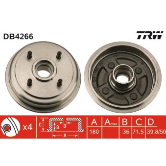 Tambour de frein TRW OEM 5271002000