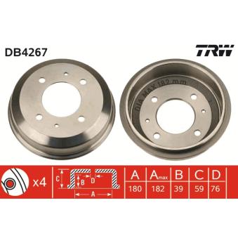 Tambour de frein TRW DB4267