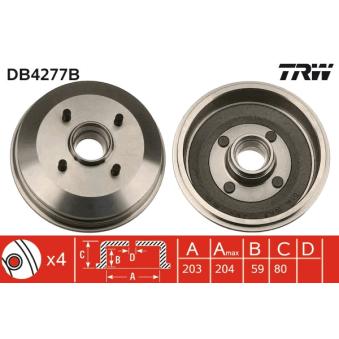 Tambour de frein TRW OEM 4053719