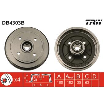 Tambour de frein TRW OEM 4704595