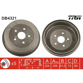 Tambour de frein TRW [DB4321]