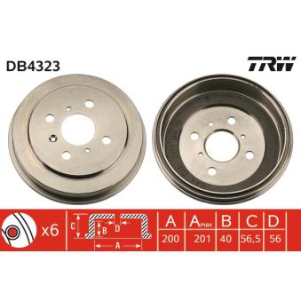 Tambour de frein TRW DB4323