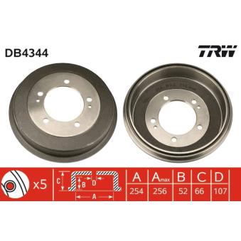 Tambour de frein TRW [DB4344]