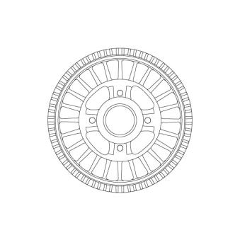 Tambour de frein TRW DB4557MR pour HONDA CIVIC 1.5 DCI - 110cv