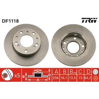 Jeu de 2 disques de frein avant TRW OEM 7531819