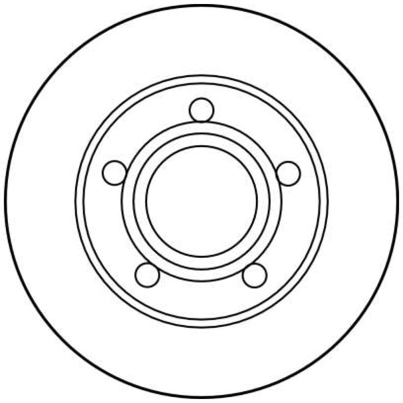 Jeu de 2 disques de frein arrière TRW DF1542 - Visuel 1