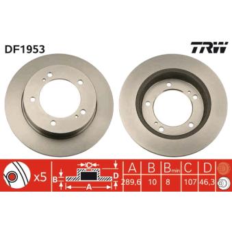 Jeu de 2 disques de frein avant TRW OEM 5521180000