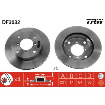Jeu de 2 disques de frein avant TRW OEM 5531160B30000