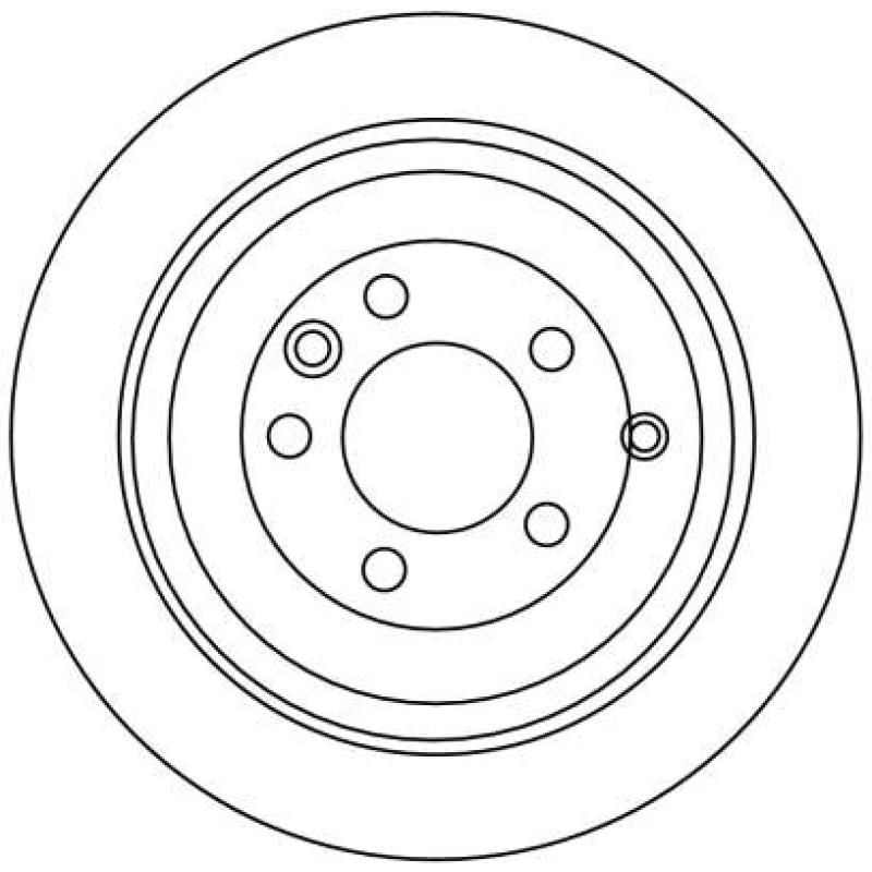 Jeu de 2 disques de frein arrière TRW DF4342S - Visuel 1