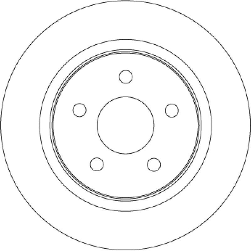 Jeu de 2 disques de frein arrière TRW DF4422 - Visuel 1