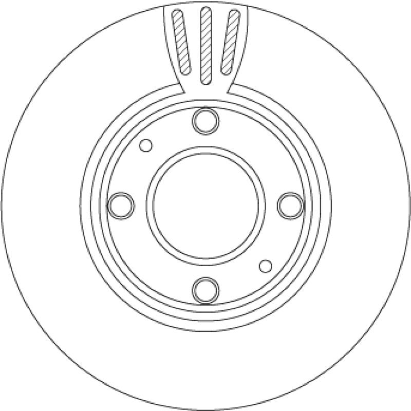 Jeu de 2 disques de frein avant TRW DF4496 - Visuel 1