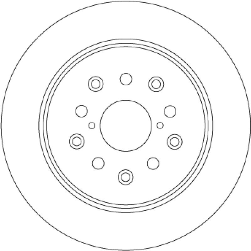 Jeu de 2 disques de frein arrière TRW DF4509 - Visuel 1