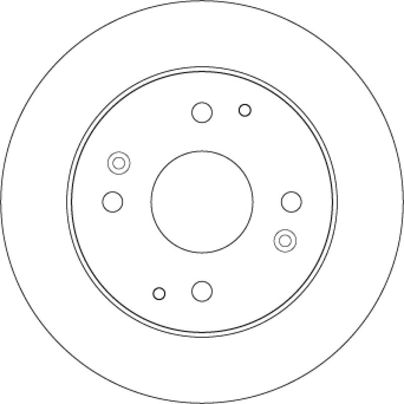 Jeu de 2 disques de frein arrière TRW DF4815 - Visuel 1