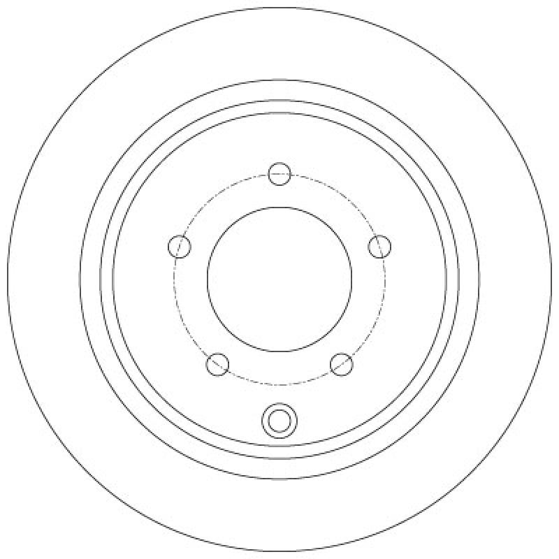 Jeu de 2 disques de frein arrière TRW DF6177 - Visuel 1
