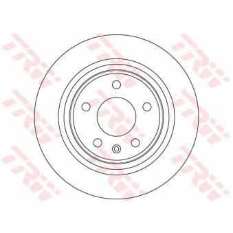 Jeu de 2 disques de frein arrière TRW OEM 13502138