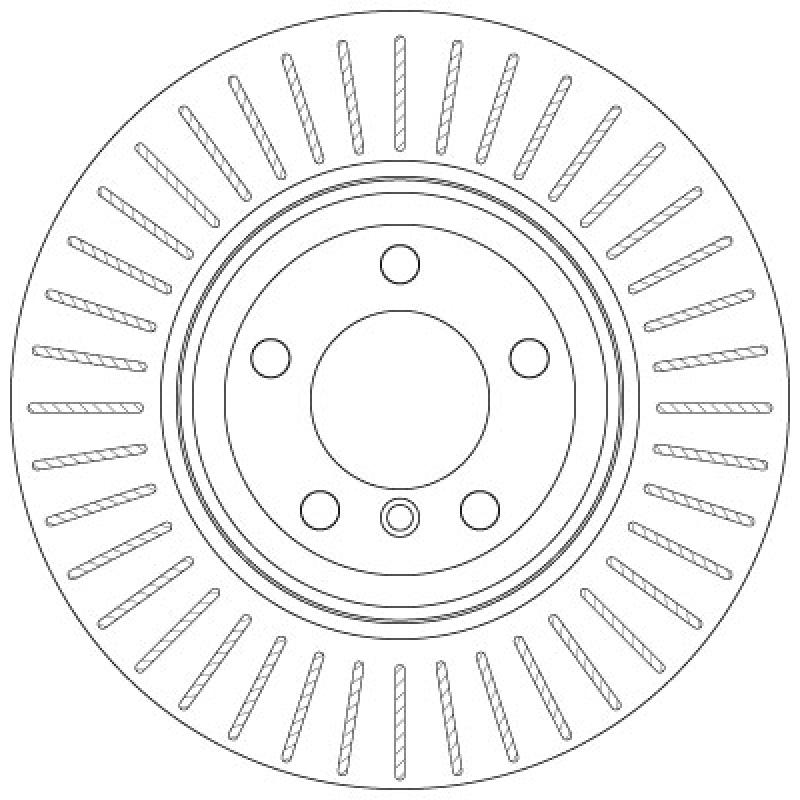 Jeu de 2 disques de frein arrière TRW DF6476S - Visuel 1